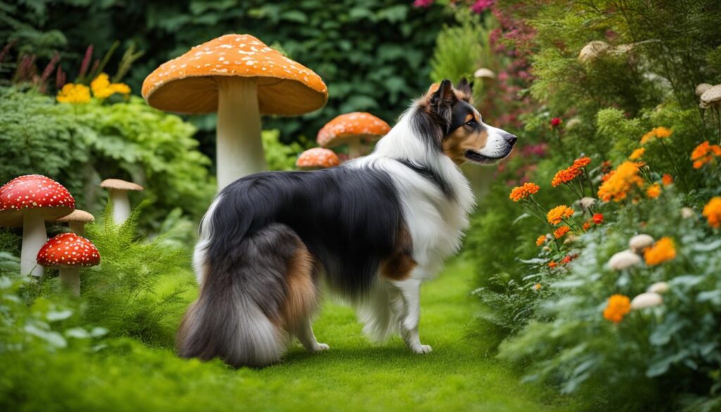 Preventing dog from eating mushrooms in UK gardens