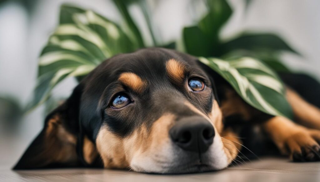 symptoms of Dieffenbachia poisoning in dogs