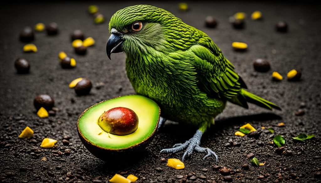 avocado and bird