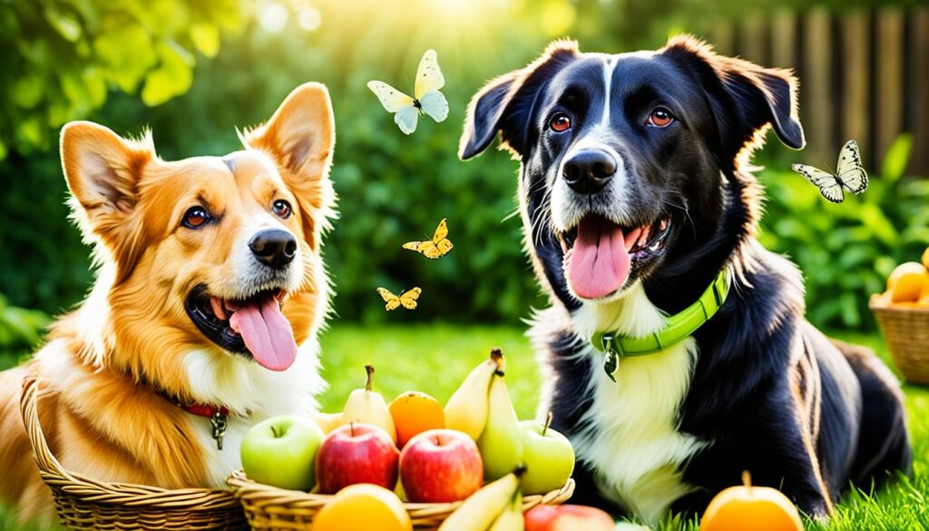 dogs enjoying a treat