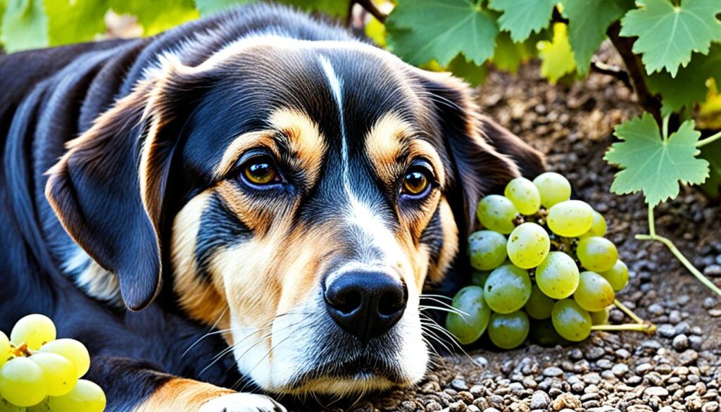 grape toxicity symptoms in dogs