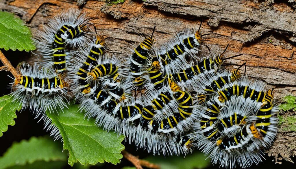 oak processionary moth caterpillars