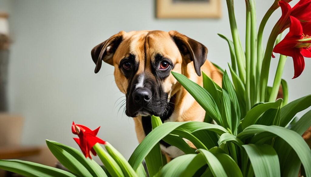 risks of dogs eating amaryllis plants