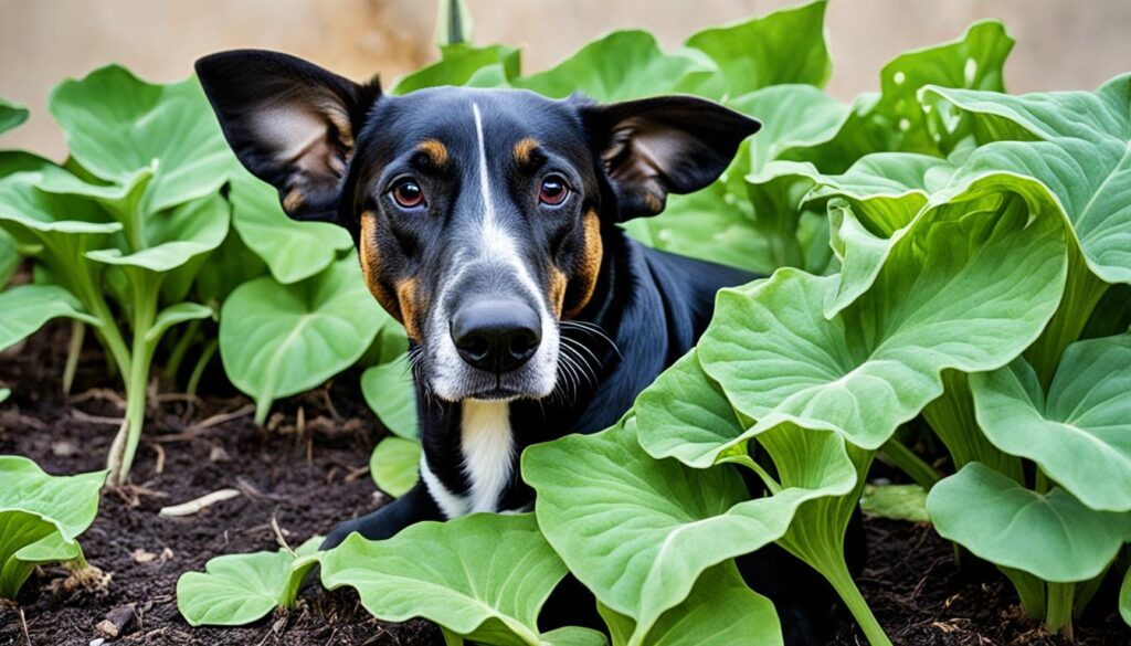 symptoms of elephant ear plant poisoning in dogs