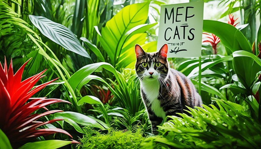 Preventing bromeliad poisoning in cats