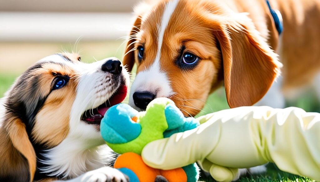 Puppy bite inhibition training