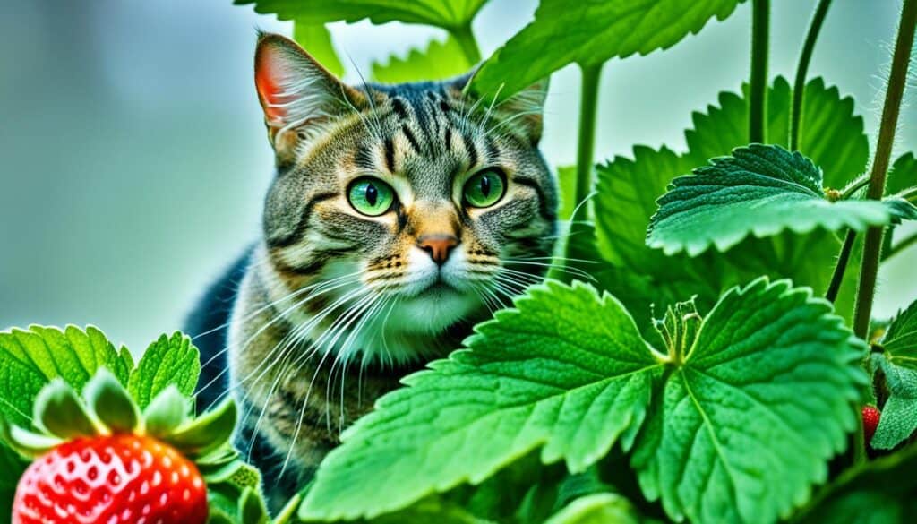 can cats eat strawberry stems and leaves