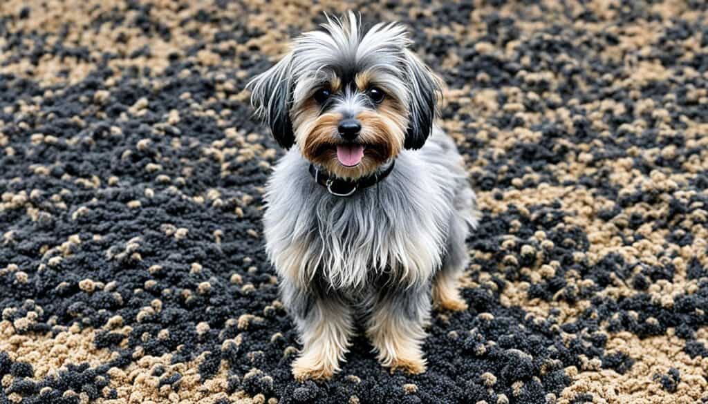 flea infestation on a dog