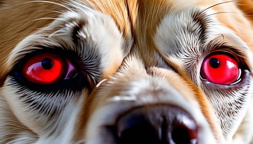 redness and swelling in dog's eyelids