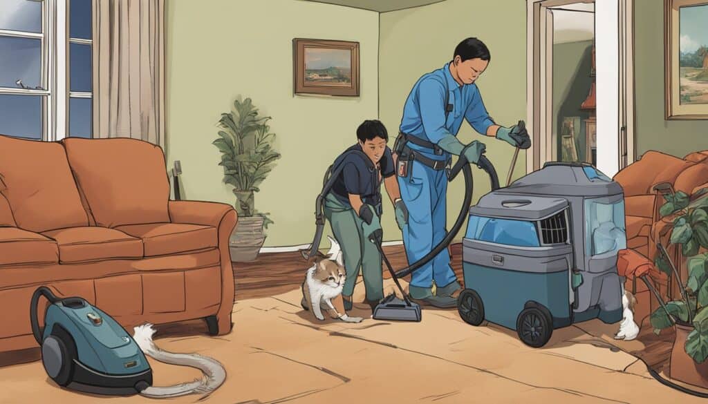 removing pets during flea treatment