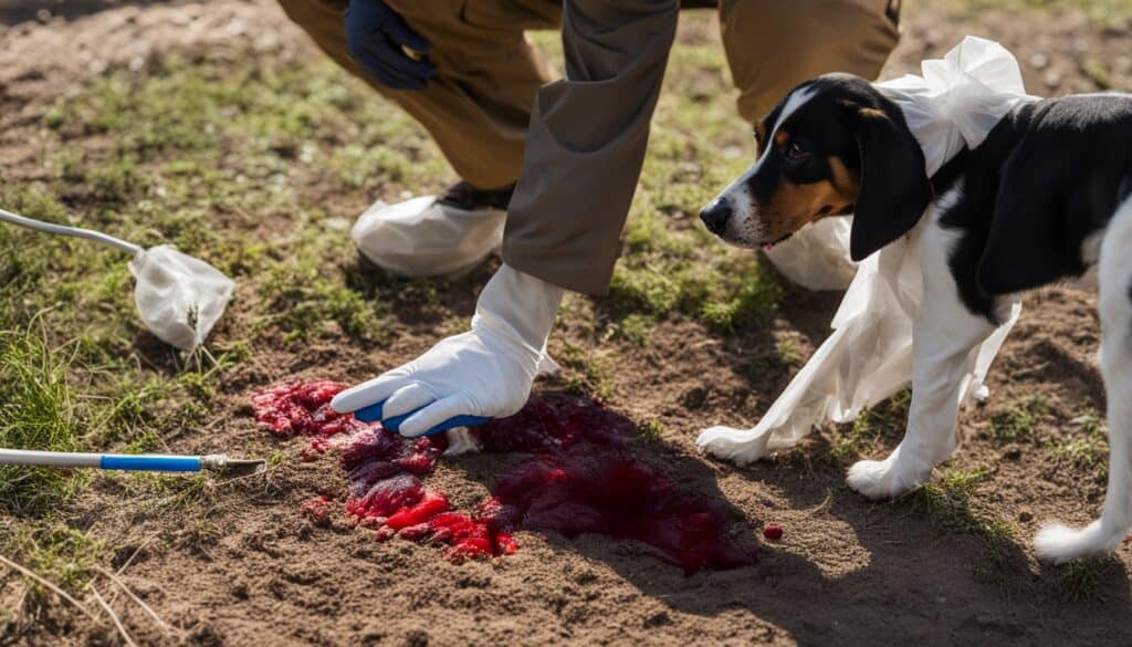 treating blood in dog poop